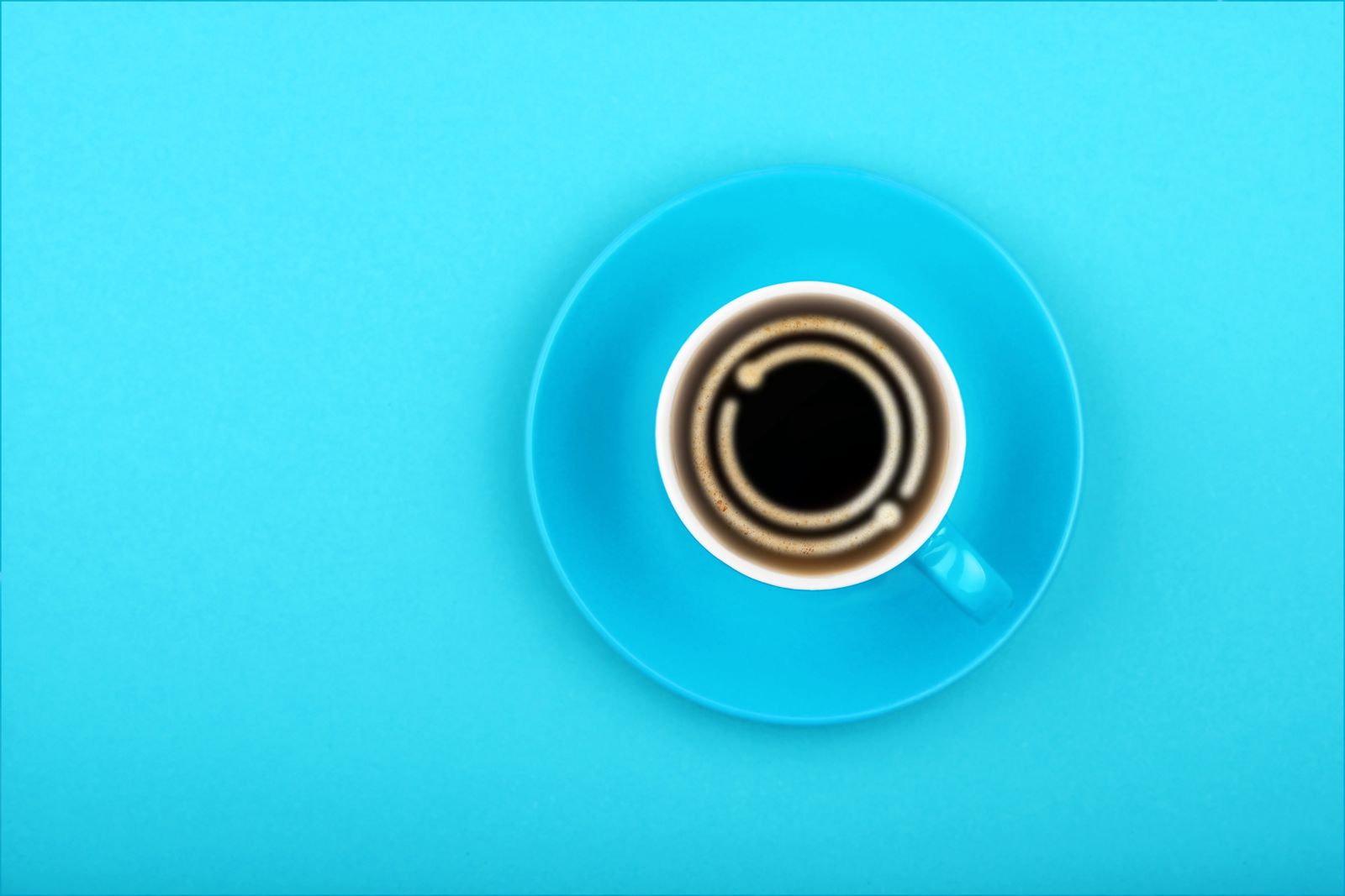 Coffee AI-me project image. Teal coffee cup with sound wave in it.